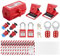 Lock Off Kit for Electricians, Electrical Lockout Tagout Kit, Clamp on Circuit Breaker Lock Set, Nylon Cable Ties, with Keyed Different, Safety Lockout Padlock for Industrial, Electric Power
