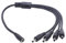 Câble répartiteur d'alimentation 3,5 mm x 1,35 mm 1 femelle vers 2 ou 4 mâles cordon adaptateur pour lampes de table, caméras de vidéosurveillance, bande lumineuse LED