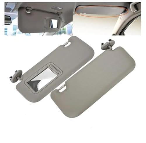 Wivplex Parasol Interior de Coche for Toyota, Auris, Corolla, 2010-2013, con Espejo, Parasol, Parasol Lateral Izquierdo y Derecho Visera Interior(Grey 1 Pair)