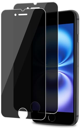 2 Stück Sichtschutz für Panzerglas für iPhone 6/6s/7/8/SE 2020 Schutzfolie, 9H Härte Anti-spy Schutzglas für iPhone se Blickschutz, Ultra Klar Privacy Blickschutzfolie für iPhone 8 Sichtschutzfolie