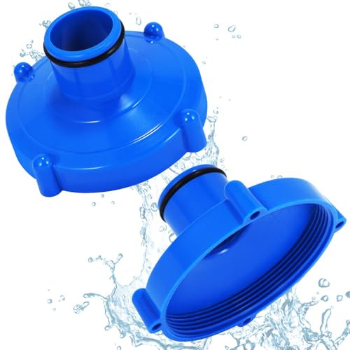 YUEXNKO Skimmer Adapter für Poolsauger, 2pcs Poolsauger Adapter für Saugschlauch, Vakuumadapter, Pool Skimmer Adapter, Pool Einlaufdüse, Pool Vakuum Adapterteile, für Poolabflüsse