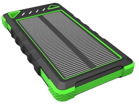 NUOBESTY 8000mah Solar Powerbank mit Multifunktionslampe für Outdoor Camping Robustes Material und Zwei USB-anschlüssen für Komfortables Laden von Zwei Geräten Gleichzeitig