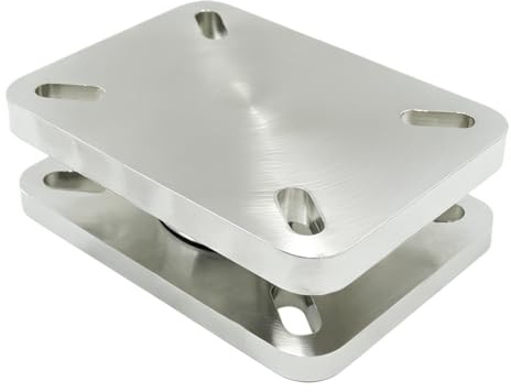 6.3 x 4.53 Heavy Duty Industrial Bearing Plate Turntable, Industrial Turntable Swivel Plate for Workstations & Displays, Kingpinless Design, Greaseablle, Ball Bearing 5500 lb Capacity, 6-1/4x 4-1/2