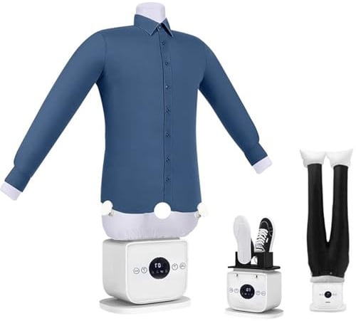 Bügelpuppe–Hemdenbügler & Bügelmaschine,aufblasbares Bügelgerät,für Hemden, Blusen,T-Shirts, Hosen, entfernt Falten und desodoriert,mit 3-in-1 Bügeln & Trocknen Funktionen A