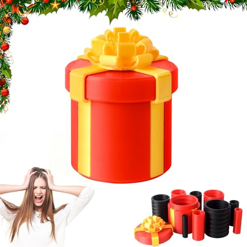 LUNULE Nervige Geschenkbox mit Schrauben – Wiederverwendbare Prank Gift Box, 3D-gedruckte verschachtelte Geschenkbox, rätsel Ideal für Weihnachten Geburtstag und Valentinstag (rot)