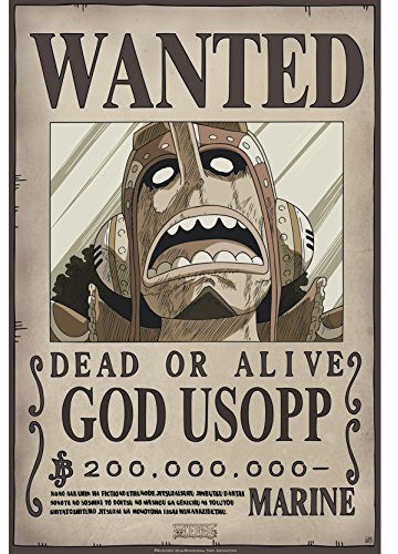 ABYSTYLE - One Piece – Poster Wanted Usopp New (132 x 89 cm)