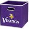 Franklin Sports Minnesota Vikings NFL Aufbewahrungskorb – Faltbarer Würfelbehälter + Aufbewahrungskorb – NFL Büro, Schlafzimmer + Wohnzimmer Dekor – 27,9 x 27,9 cm