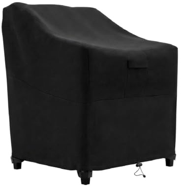 KHOMO GEAR Panther-Serie – Abdeckung für Terrassenstühle – robuste Premium-Abdeckung für Gartenmöbel – Schwarz, Standard