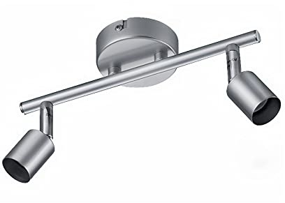 Reality Leuchten R80912087 Paris, Deckenleuchte, Metall, GU10, Titanfarbig, 8 x 25 x 13,5 cm |