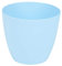 Pot de fleurs plastique rond, bleu clair, 13 cm