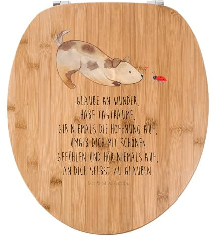 Mr. & Mrs. Panda Motiv WC Sitz Hund Marienkäfer - Geschenk, WC-Sitz, Toilette, Hunderasse, Klobrille, Klodeckel, Hunde, Hundespruch, Hundeliebe,