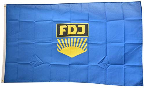Flaggenfritze® Flagge/Fahne Deutschland DDR FDJ Freie Deutsche Jugend - 90 x 150 cm, 115 gr/m²