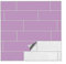 Kiwistar Fliesenaufkleber Flieder Seidenmatt - 3 x 20 cm - 25 Stück - Klebefliesen Fliesenmuster Stickerfliesen Wandfliesen überkleben