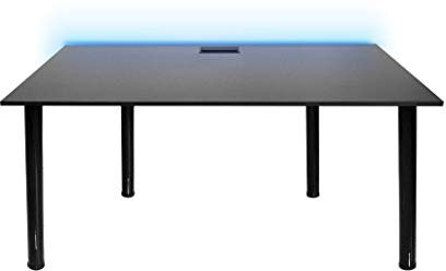 SyberDesk Gaming Desk Bureau Gaming pour Les Gamers - Ordinateur Bureau de Jeu avec LED pour Les Joueurs, Bureau à Domicile