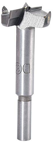 KATUR 30mm Forstner Auger Drill Bit, Woodworking Boring Hinge Hole Saw, Wooden Hole Opener Boring Bits, Carbide Tip Round Shank Cutting for Hinge, Plywood, MDF, CNC Tool (30mm Diameter)