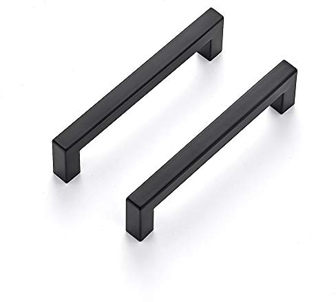 Ravinte 30 Pack 5 Inch Kitchen Square Cabinet Handles Matte Black Pulls Drawer Hardware for Cabinets Cupboard