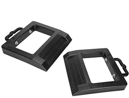 Homeon Wheels Pallet Jack Stopper Truck Chock Heavy Duty Pallet Jack Chock 14.2 Length x 11.6 Width x 2 Height 2 Pack (Black)