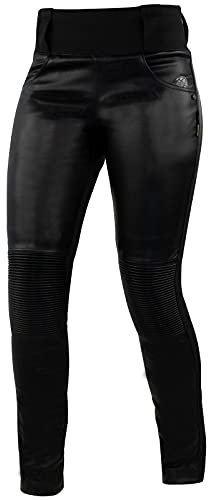Trilobite Damen Motorradhose Leder Leggins L32, Schwarz, 34, 2061-black