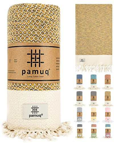 pamuq Telo mare XXL per sauna, asciugamano da bagno, asciugamano per hammam, grande cotone, telo doccia pestemal, asciugamano Fouta pareo yoga, coperta sportiva sarong uomo donna