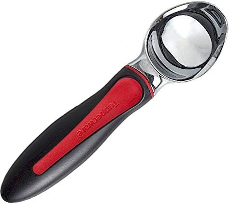 Tupperware Cuillère à glace noire avec poignée rouge
