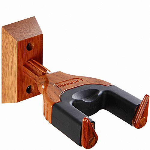 Ukulele Wall Mount, Auto Lock Ukulele wall Hanger, Hard Wood Base Ukulele Holder, For Ukulele/Violin/Banjo/Mandolin Wall Hook Stand