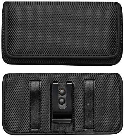 Fondina Porta Cellulare Orizzontale con Clip per Cintura compatible per iPhone 11/11 Pro Max / 6 6s Plus / 7 8 Plus/XR/XS Max Custodia in Nylon per Samsung Galaxy A30S A50 A51 M21 M31