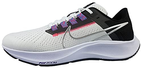 Nike Air Zoom Pegasus 38 Running-Schuhe White/Metallic Silver-Black 41