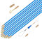11' Fiberglass Electrical Connectable Fish Tape Pull Kit, Cable Rod Set with Hook and Hole Kit in Transparent Tube (Blue, 10Rods x 33cm)