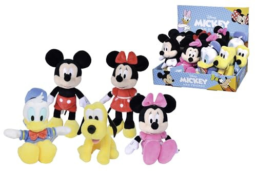 Simba Unisex Kinder, 5fach Sortiert Varianten Disney, Mickey Mouse Refresh Core, 20cm, Bunt, Estándar
