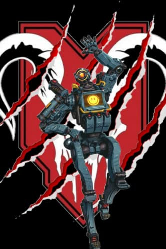 Apex Legends Notebook: Apex legends pathfinder with predator logoWide Ruled, 6x9, 100 Pages, For teens, girls, boys, and adults (Composition Notebooks)