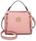 Miss Lulu Umhängetasche Damen Schultertasche Handtasche Crossbody Taschen Henkeltasche Mädchen PU Leder Top Griff Tasche(Rosa)