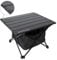 ROCK CLOUD Portable Camping Table Ultralight Aluminum Folding Beach Table Camp for Camping Hiking Backpacking Outdoor Picnic (Black,with Storage Bag, Small)