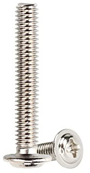 WELLOCKS Schrankgriffe Schrauben | M4 × 25 mm Maschinenschrauben Sortiment Kit | Flachscheibenkopf Kreuzschlitzschrauben Set aus Metall | für Schrank Schublade Knöpfe (D15025) | Silber | 30 Stück