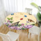 Morbuy Tischdecke Abwaschbar Outdoor Rund 70cm, Elastisch Tischdecken Outdoor Wasserabweisend Lotuseffekt Schmetterling Table Cloth für Garten Restaurant, Ideal für 50cm-60cm