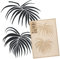 NAKLEO Pochoir de Fleurs pour Peinture Murale Grand Format 43x64cm, Modèle en Plastique et Réutilisable, Fronde Palmier Areca, DIY Bricolage Artisanat Décoration a Peindre, Bois Tissu Mueble