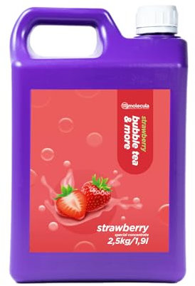 SIROP POUR THÉ À BULLES 2,5 KG JUS DE FRAISE CONCENTRÉ