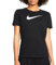 Nike Damen Df Swoosh T-Shirt, Schwarz/Weiß, S