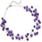 FULU AUTUMN Collana a Strati di Perle da Donna Grosse Collane Bohémien Bigiotteria Corta in Argento Donna Regali Compleanno(Viola)