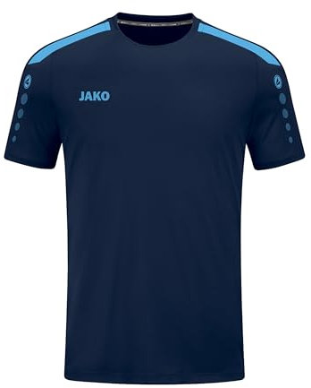 JAKO Kinder Trikot Power (Kurzarm), Marine/SkyBlue, 116