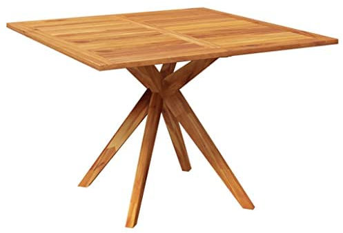 Canditree Table de Jardin Carrée en Bois D'acacia Solide, Table à Manger Extérieur Table à Dîner de Patio Terrasse (110x110x75 cm)