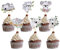 Gyufise 36 Stück Koala-Cupcake-Aufsätze, Glitzer, Wildtier-Cupcake-Picks, Koala-Geburtstag, Cupcake-Dekorationen, Babyparty, Geburtstag, Mottoparty, Kuchendekorationen
