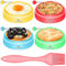 Silicone Egg Rings, Premium Nonstick Multicolored Cooking Ring Molds for Eggs, Pancakes, Mcmuffin Breakfast Sandwiches, English Muffins, Crumpets, and More (4-Pack)