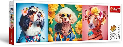 Puzzle 500 Panorama Hunde Fashion Week