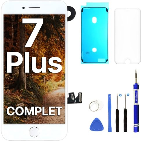 OuiSmart® Écran pour iPhone Complet (Blanc, iPhone 7 Plus)