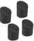 PATIKIL Step Ladder Foot Mat, 2 Pack 32mm Herringbone Ladder Feet Cover Non-Slip Rubber Cap Round Accessories Replacement for Ladder Protection, Black