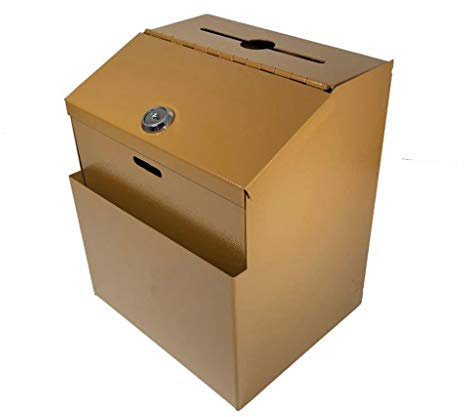 JDSHFEN Post Box, Lockable Simple American Style Outdoor House Metal Security Letterboxes, 2 Keys for Outside Wall