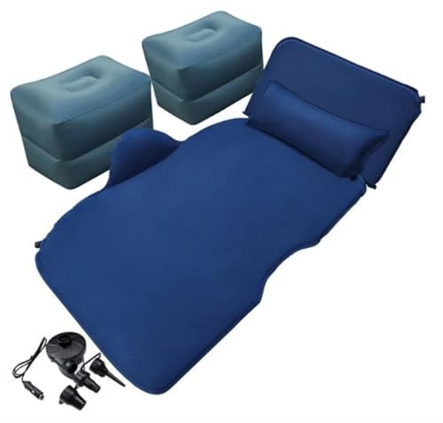 AcarKing Luftmatratze Auto Kompatibel Mit VW Aufblasbare Luftmatratze Rückenlehne Für Sitzkissen Outdoor Camping Schlafmatte Reisebett Innenausstattung Autozubehör(Blue)
