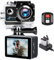 Xilecam 4K Action Cam 20Mp WiFi Unterwasserkamera 2,4G Fernbedienung 4X Zoom Action Kamera 40m (131FT) wasserdichte Unterwasserkamera mit 2 * 1350mAh Akku und Zubehörset (K80)