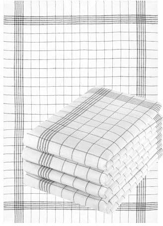 Betz 5er Set 50x70cm Geschirrtücher Baumwolle extrem strapazierfähig und saugstark trocknergeeignet - Gastronomiequalität - Geschirrtücher BW schwarz