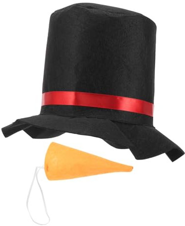Yardenfun 1satz Cosplay Schneemann Mütze Mit Nase Wiederverwendbare Weihnachtsmütze Für -projekte Und Partydekoration Accessoires Für Weihnachtsfeiern Und Schneemann-kostüme